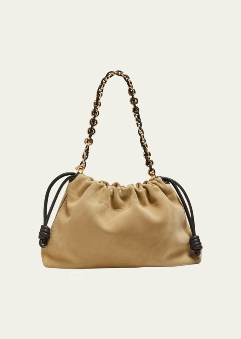 Loewe Flamenco Large Suede Shoulder Bag