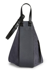 Loewe Hammock Suede & Leather Tote in Anthracite at Nordstrom