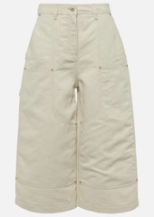 Loewe High-rise cotton and linen culottes