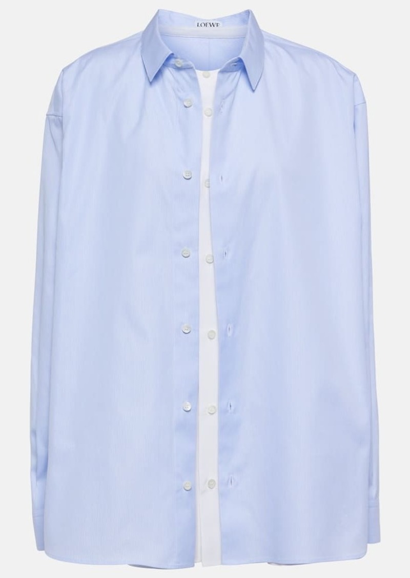 Loewe Layered cotton poplin shirt