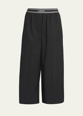 Loewe Logo Banded Cropped Trousers