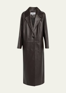 Loewe Long Leather Tailored Coat