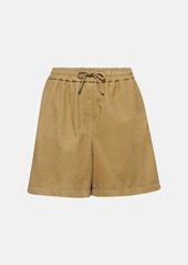 Loewe Mid-rise suede shorts