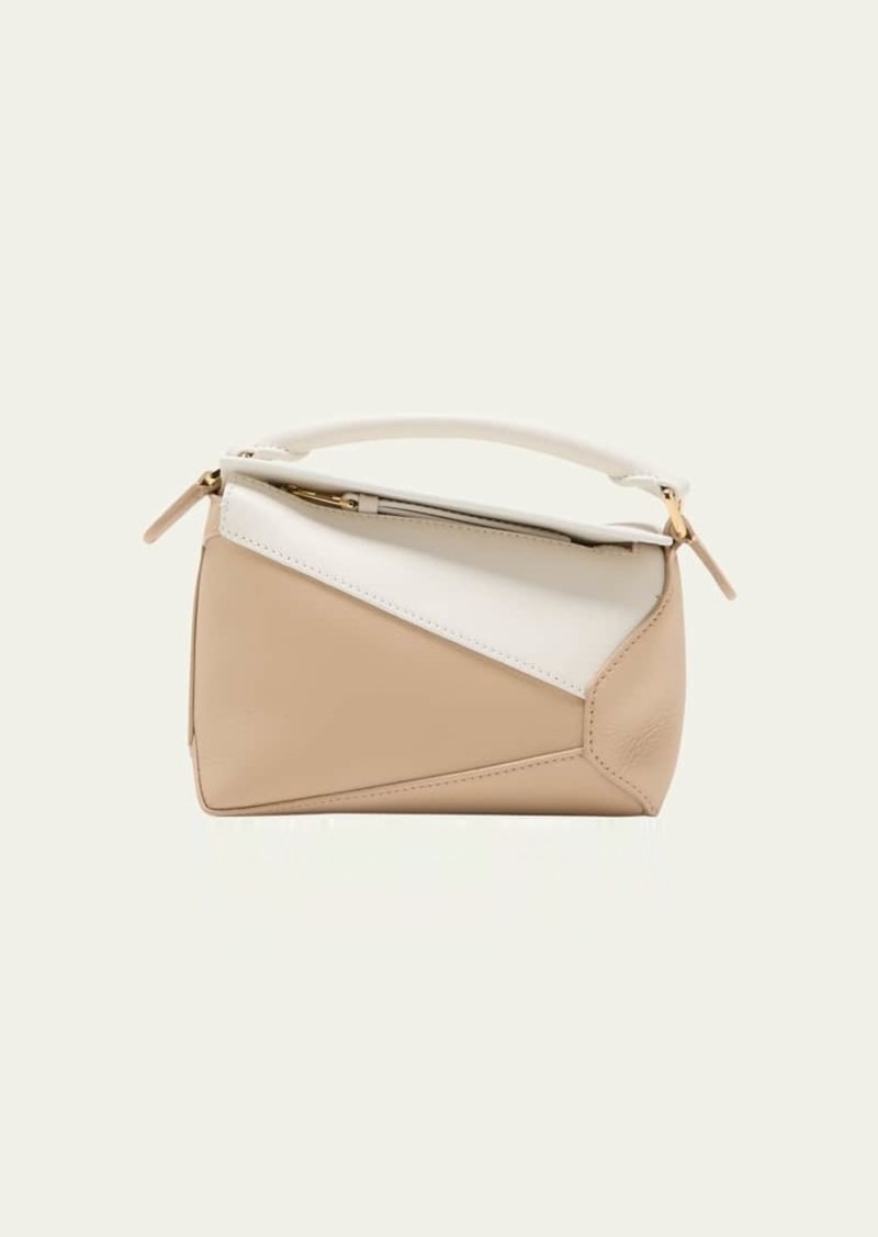 Loewe Mini Puzzle Edge Bicolor Top-Handle Bag