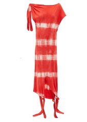 Loewe Paula's Ibiza Knotted tie-dye silk-cotton dress