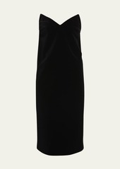 Loewe Peak Bust Velvet Tube Midi Dress