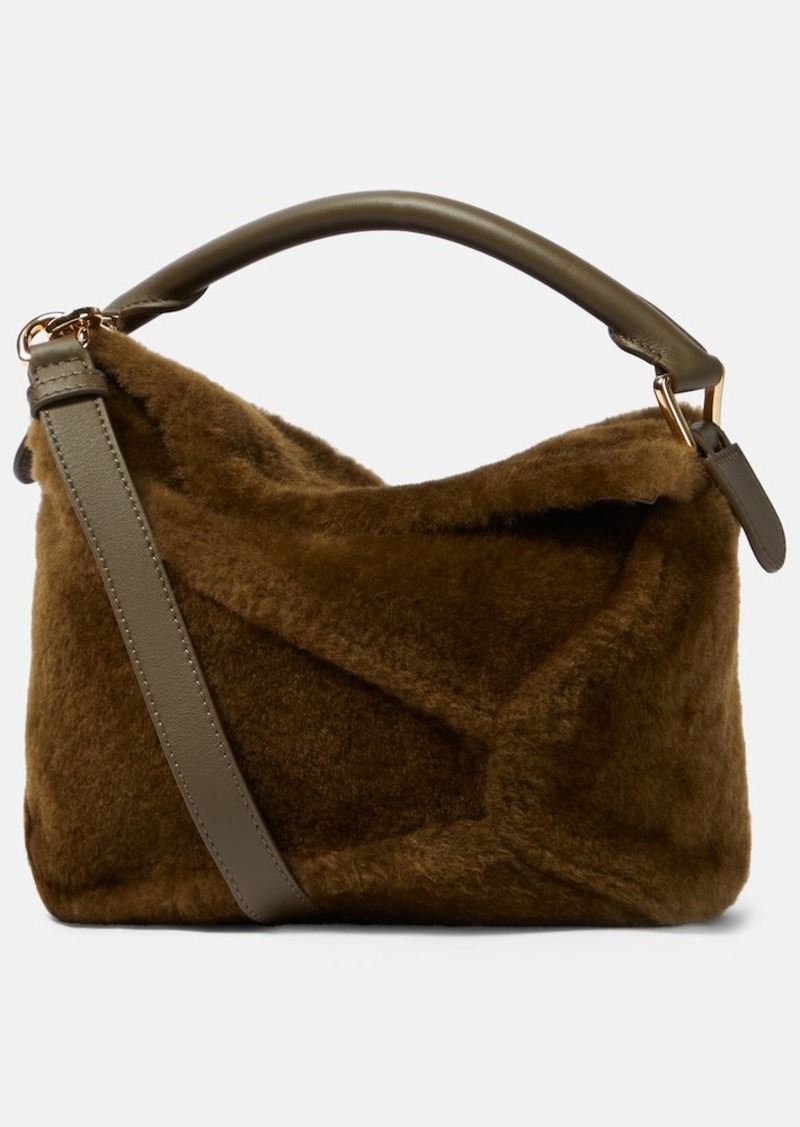 Loewe Puzzle Edge shearling shoulder bag