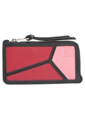 Loewe Puzzle Leather Zip Coin Case in Wild Rose/Raspberry at Nordstrom