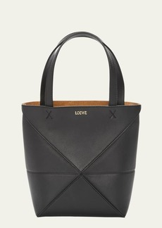 Loewe Puzzle Fold Mini Tote Bag in Shiny Leather