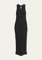 Loewe Ribbed Halter Dress with Anagram Detail