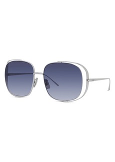 Loewe Signature Rectangular Sunglasses, 57mm