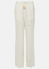 Loewe Silk and cotton wide-leg pants