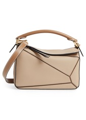 Loewe Small Puzzle Leather Bag in Sand/Mink at Nordstrom