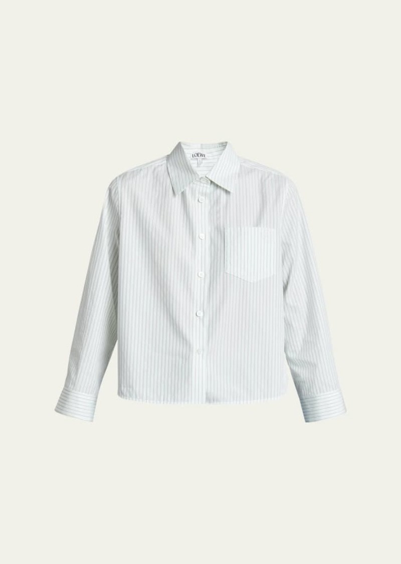 Loewe Stripe Tie-Back Button Down Top