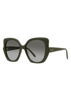 Loewe Thin Geometric Sunglasses, 54mm