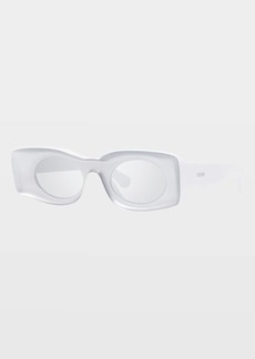Loewe Two-Tone Acetate Inset Oval Sunglasses