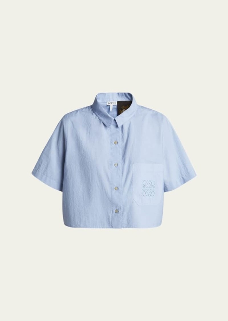 Loewe x Paula Ibiza Anagram Boxy Button Down Shirt