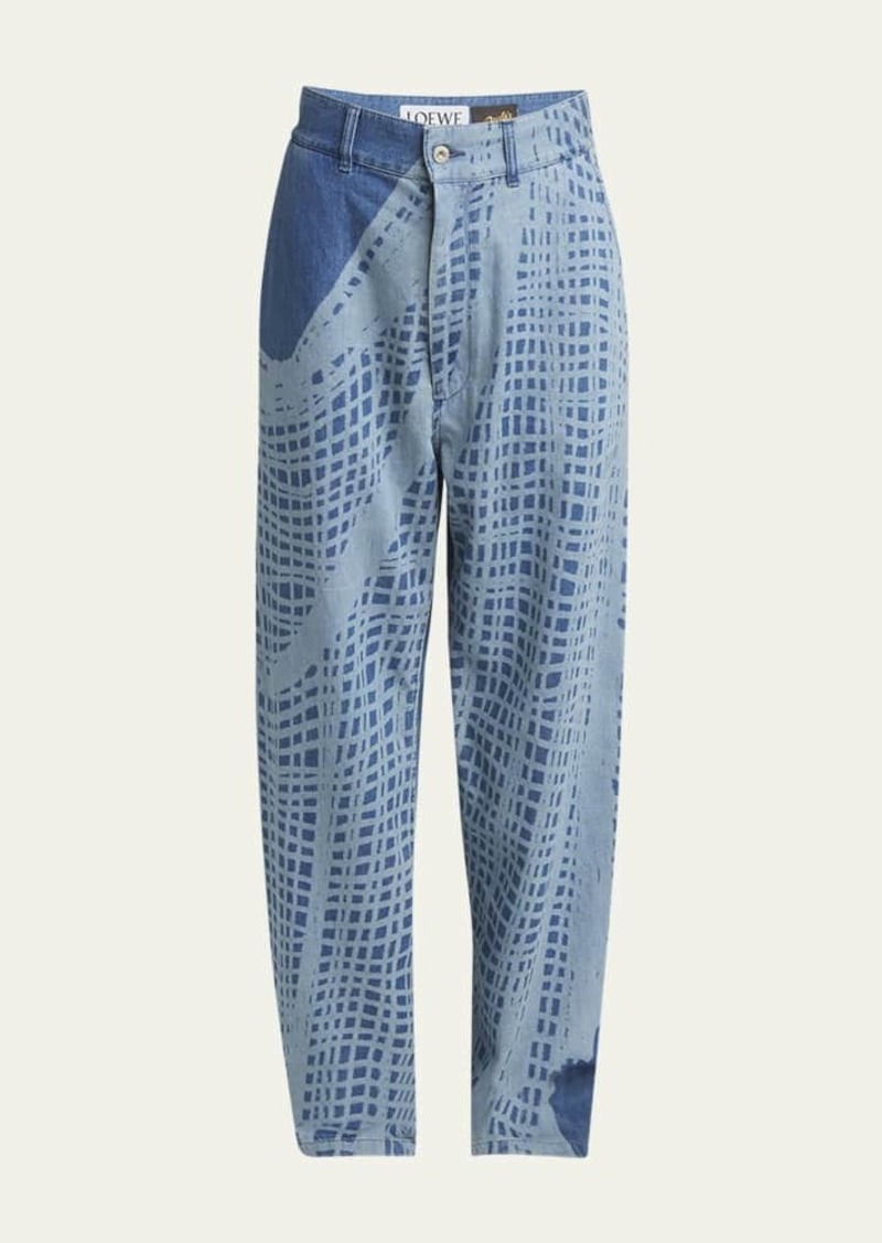 Loewe x Paula Ibiza Tie-Dye Baggy Denim Jeans