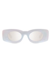 Loewe x Paula's Ibiza 49mm Mirrored Oval Sunglasses