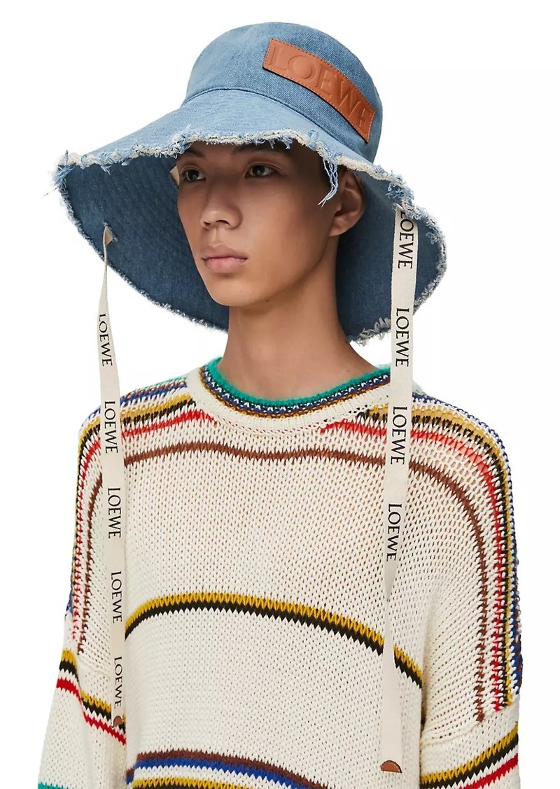 LOEWE x Paula's Ibiza Fisherman Frayed Denim Hat