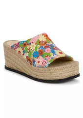 LOEWE x Paula's Ibiza Floral-Embroidered Canvas Espadrille Sandals
