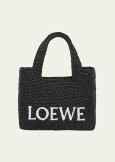 Loewe x Paula’s Ibiza Font Logo Mini Tote Bag in Raffia
