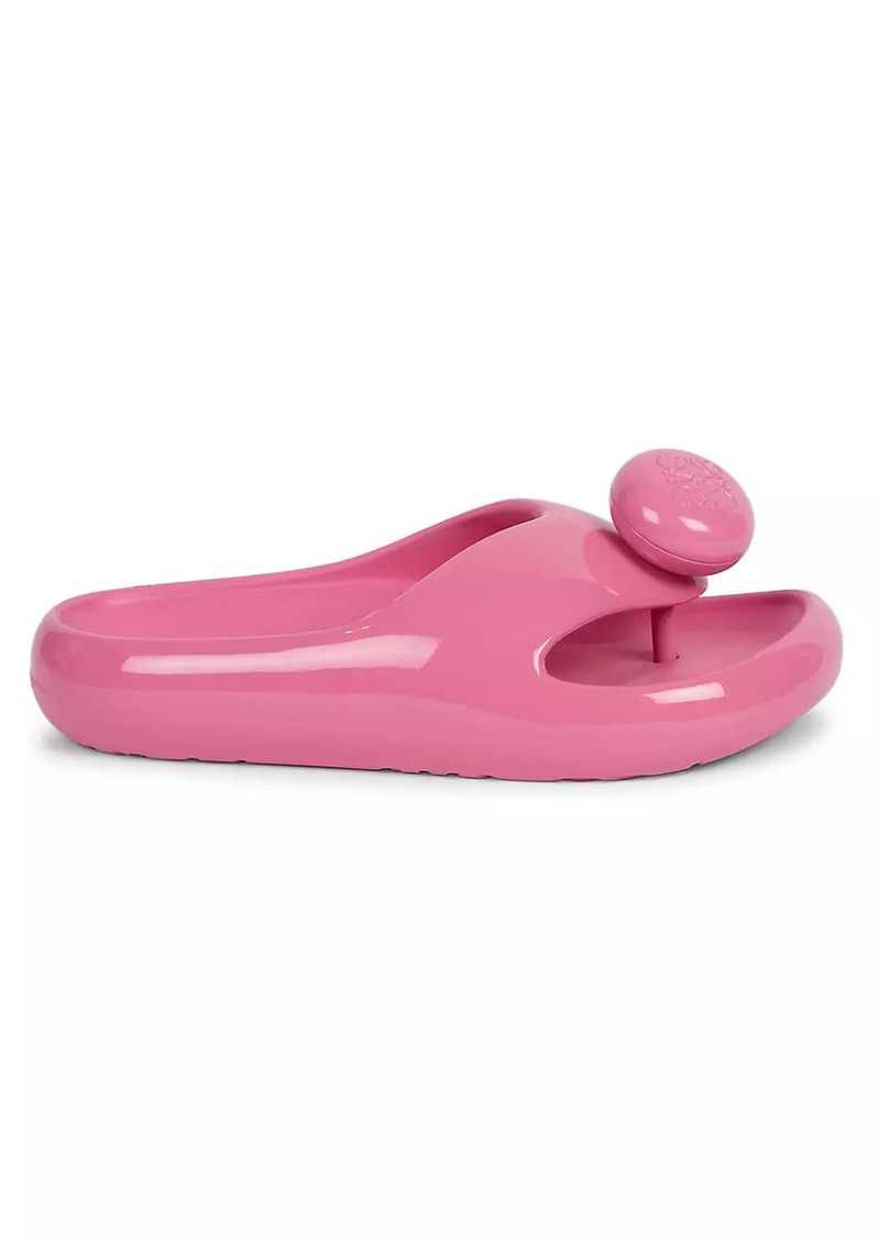 LOEWE x Paula's Ibiza Glossy Foam Pebble Toe Post Sandals