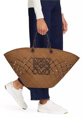 LOEWE x Paula's Ibiza Large Ajoure Anagram Basket Bag