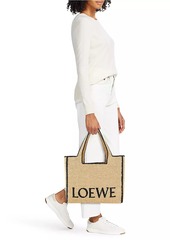 LOEWE x Paula's Ibiza Large Logo Raffia Tote Bag