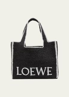 Loewe x Paula’s Ibiza Font Logo Large Tote Bag in Raffia