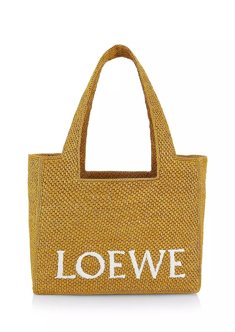 LOEWE x Paula's Ibiza Medium Logo Raffia Tote Bag