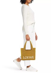 LOEWE x Paula's Ibiza Medium Logo Raffia Tote Bag