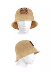 LOEWE x Paula's Ibiza Raffia & Leather Bucket Hat