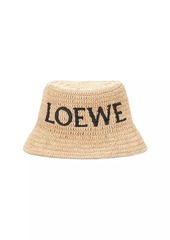 LOEWE x Paula's Ibiza Raffia Logo Bucket Hat