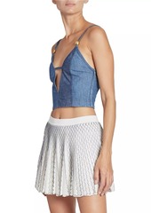 LOEWE x Paula's Ibiza Strappy Cotton Chambray Top