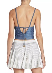 LOEWE x Paula's Ibiza Strappy Cotton Chambray Top