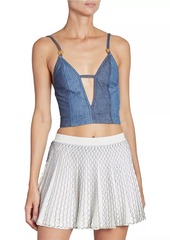 LOEWE x Paula's Ibiza Strappy Cotton Chambray Top