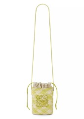 LOEWE x Paula's Ibiza Woven Check Bucket Bag