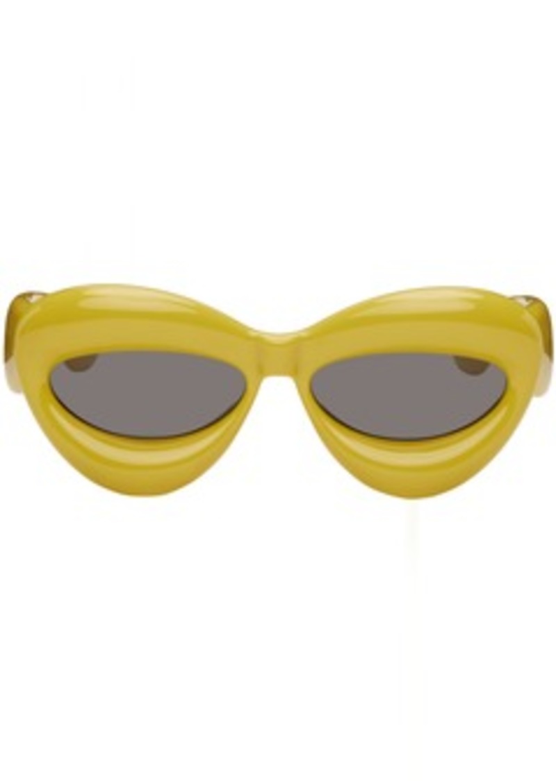 LOEWE Yellow Inflated Cateye Sunglasses