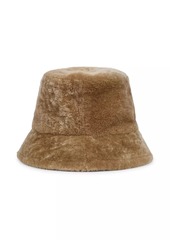 Loewe Logo Dyed Shearling Bucket Hat