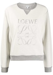 Loewe logo-embroidered inside-out sweatshirt