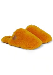 Loewe Logo-patch shearling slippers