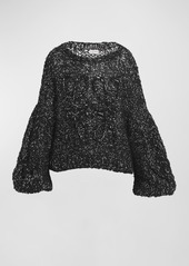 Loewe Lurex Mohair Sweater with Anagram Detail 