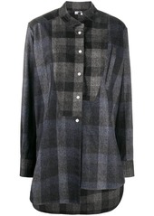Loewe oversized asymmetric checkered shirt
