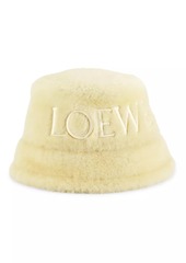 Loewe Shearling Logo Bucket Hat