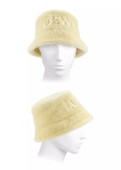 Loewe Shearling Logo Bucket Hat