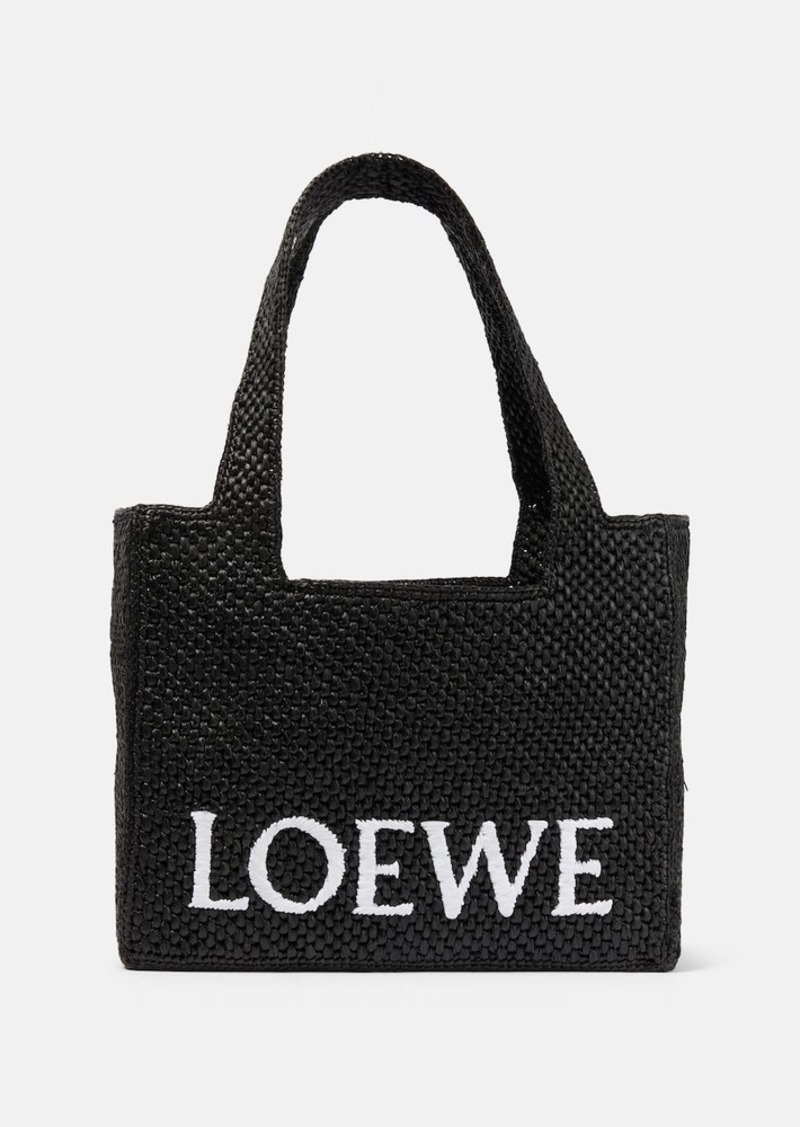 Loewe Paula's Ibiza Medium logo raffia tote bag