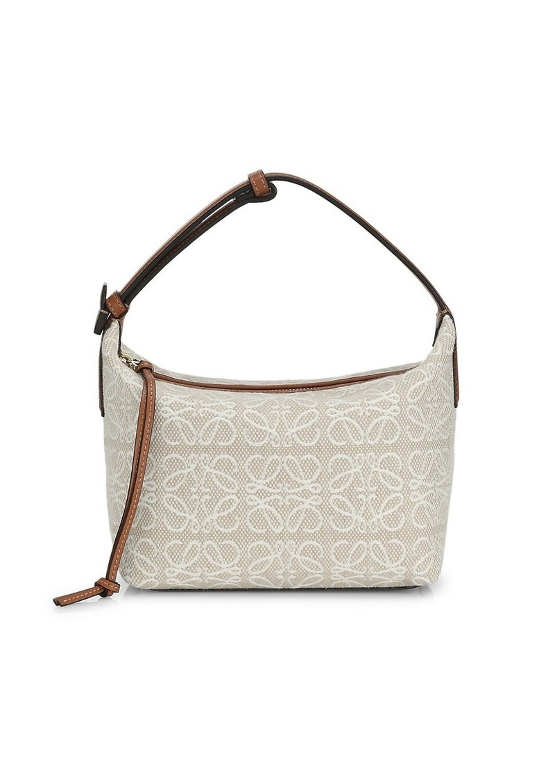 Loewe - Cubi Anagram Jacquard and Leather Shoulder Bag - Womens - Cream