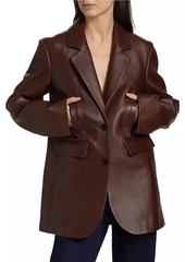 Loewe Tailored Leather Two-Button Jacket