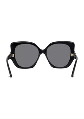 Loewe Thin Havana 54MM Geometric Sunglasses